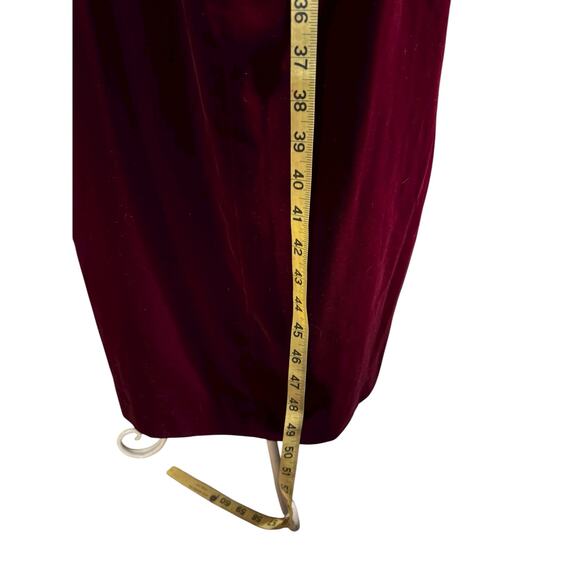 Cachet by Bari Protas Burgundy Burnout Dress Size 11/12 Party - Picture 3 of 8